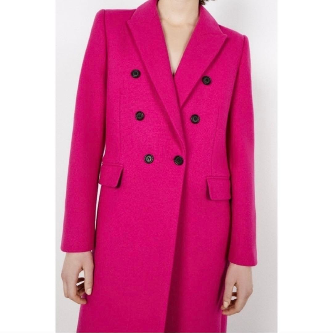 Nail　極美品ZARA MANTECO フクシア　ロングウールコート