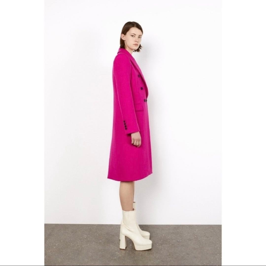 Nail　極美品ZARA MANTECO フクシア　ロングウールコート