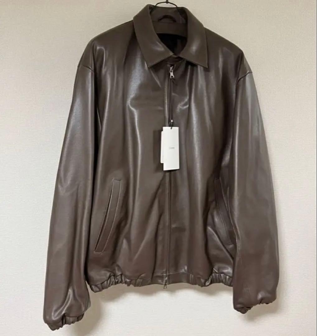 ssstein Lambs Leather Light Zip Jacket 茶
