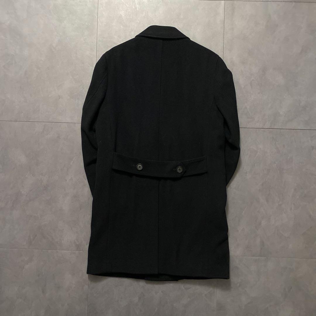 archive ダブル チェスターコート カシミヤ混 black M