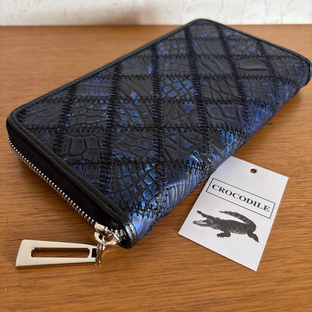 新品◆Maturi JAPAN◆ナイルクロコ革パッチワーク長財布 クロコダイル
