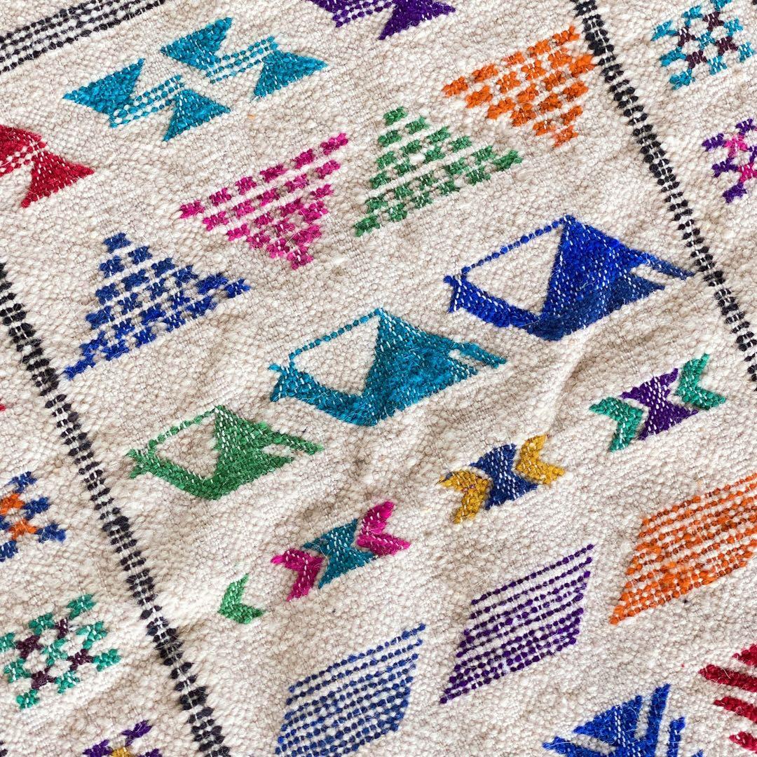 モロッコ ウール キリム ラグ 約60〜62×97 cm