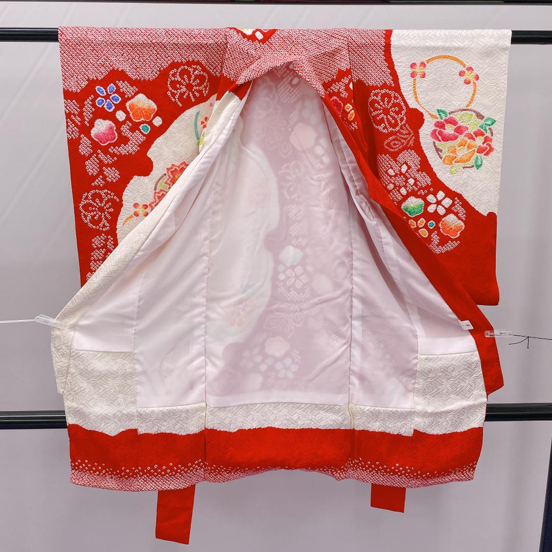 Y★3964★ 子供着物 襦袢付き 一つ身 女の子 七五三 3才 絞り染め