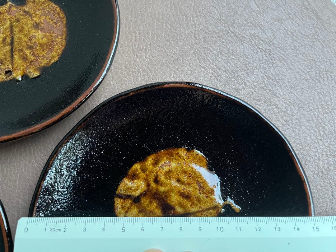三玄窯 中里重利　天目　皿5枚　5寸皿　銘々皿