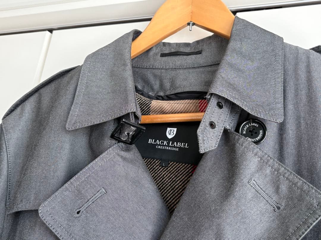 BLACK LABEL クレストブリッジ　グレー トレンチコート