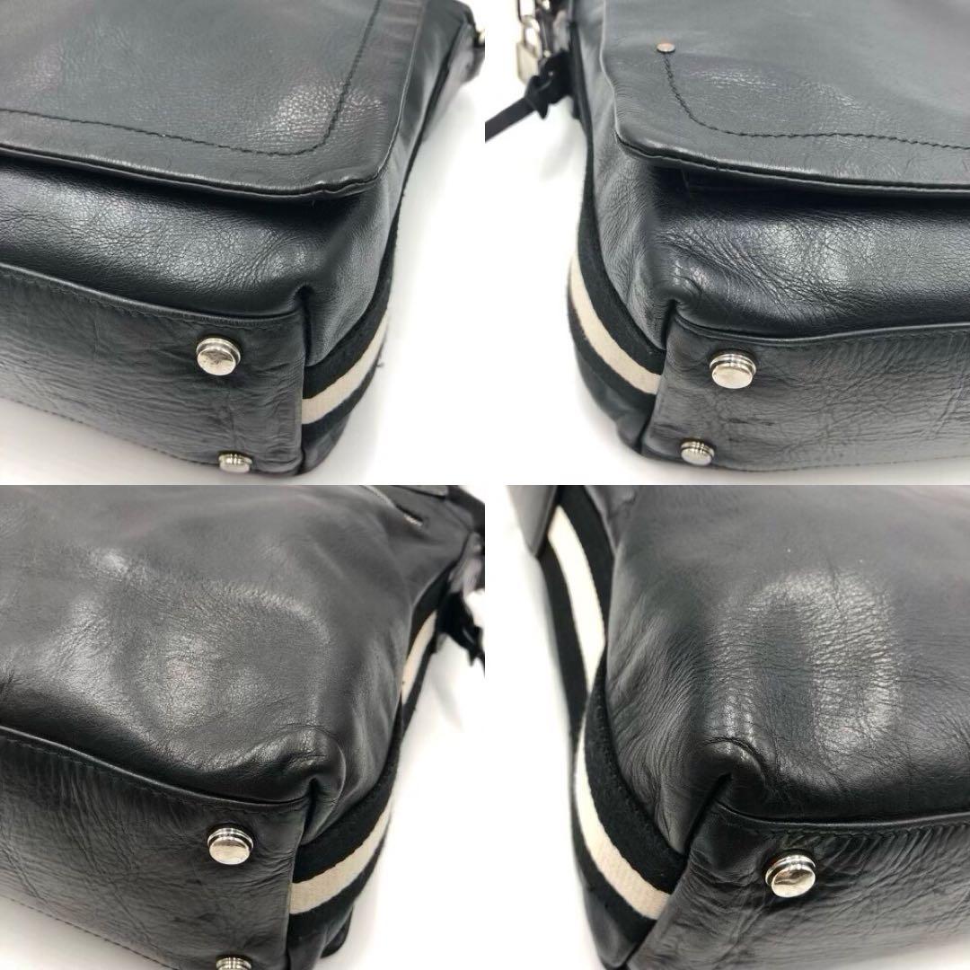 希少 BALLY メッセンジャーバッグ トレスポ A4 鍵付 レザー ブラック