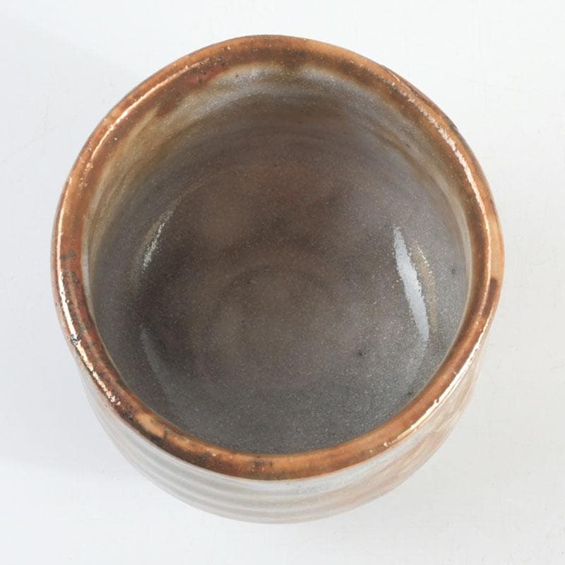 茶道具　天月窯　中村芳楽作　寒あざみ　茶碗　共布共箱　C　9492