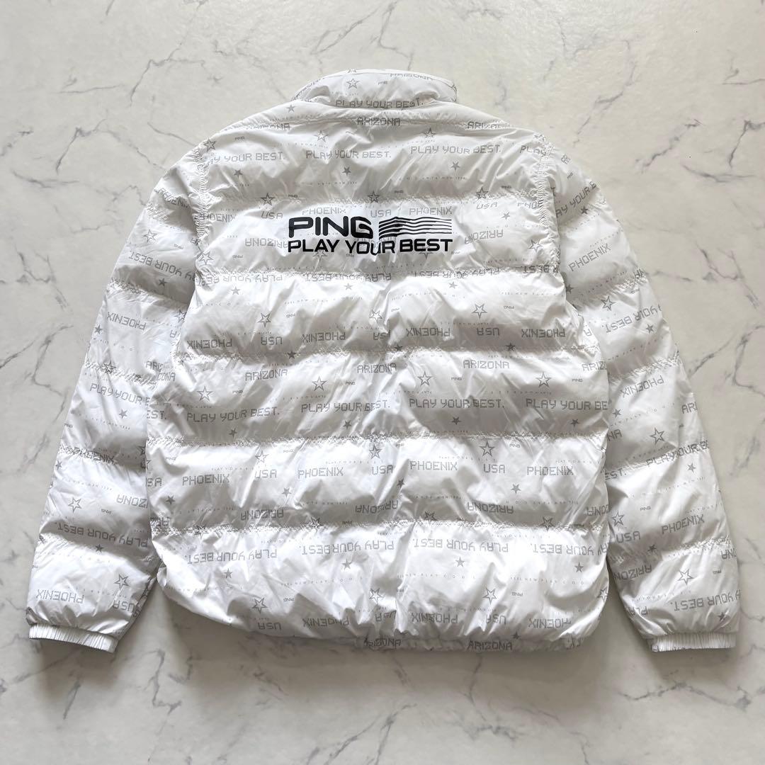【極美品】 ピン PING 全方向ストレッチ フルジップ 中綿ブルゾン LL
