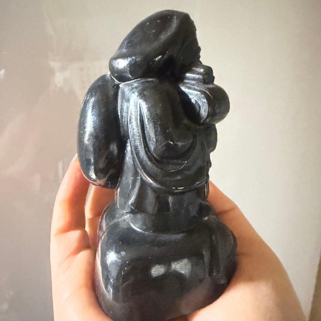 大黒天彫り物☘︎ ݁˖.天鉄　専用木製台座付き