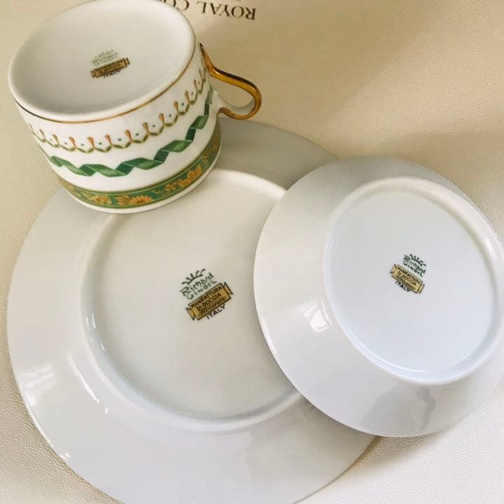 リチャードジノリ　インペロコンテッサ　ネロ　グリーン　トリオセット