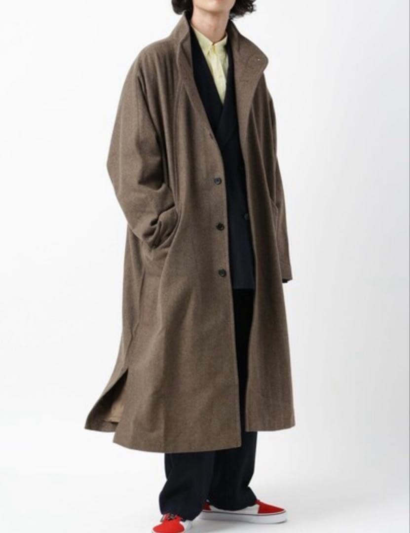 BASISBROEK GREAT ウールスタンドカラーロングコート