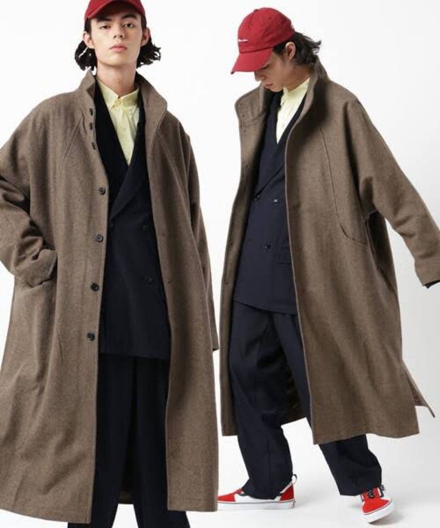 BASISBROEK GREAT ウールスタンドカラーロングコート