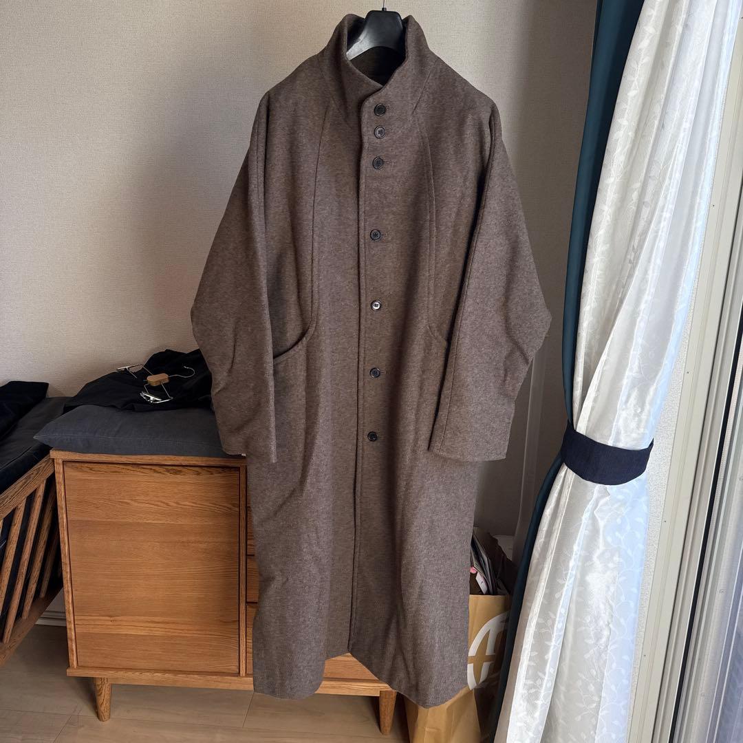 BASISBROEK GREAT ウールスタンドカラーロングコート