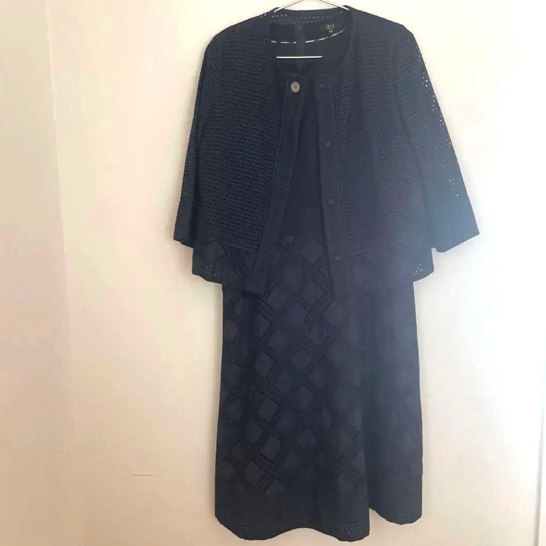 DAKS ネイビー ワンピースとジャケット セット