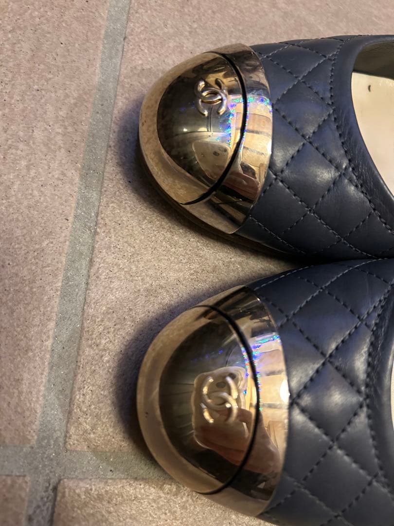 CHANEL ネイビー ハイヒール パンプス