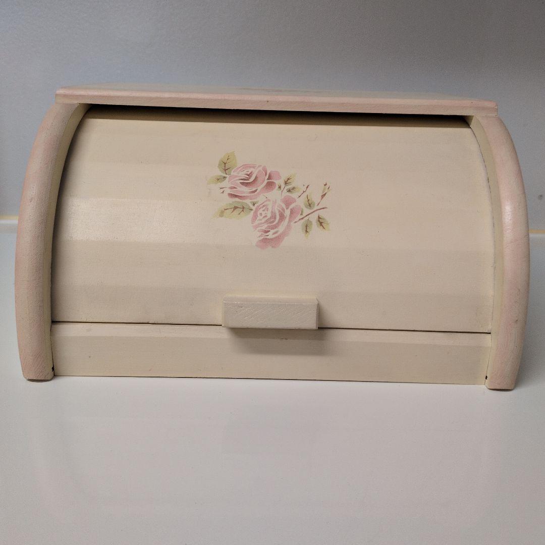 旧 imane ダイアナローズ 木製 ブレッド ボックス イマン