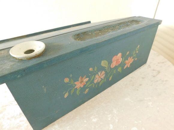 フランス　ライティング　トールペイントのボックス　ブロカント [h028]