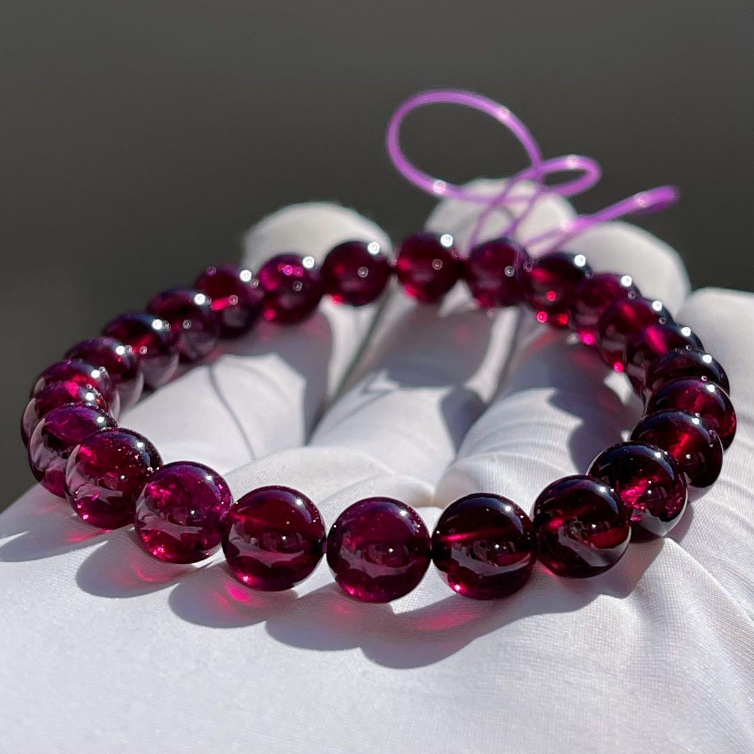 ★天然石★極上天然無処理ロードライトガーネットΦ8mmブレスレット