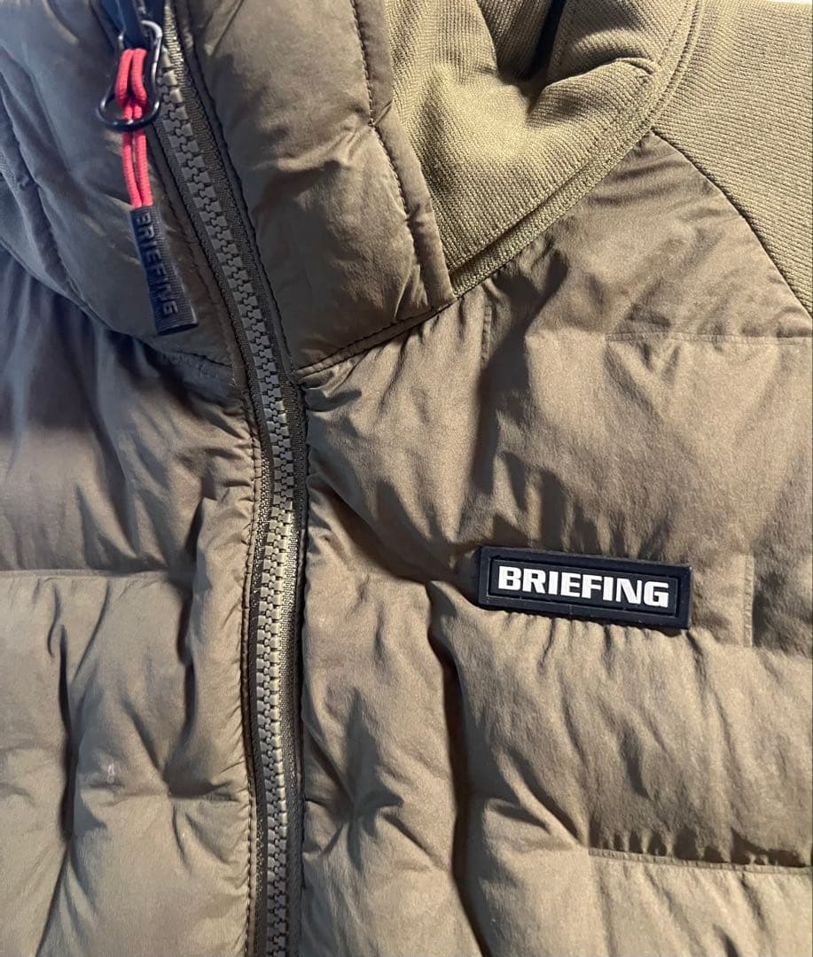BRIEFING ダウンジャケット フード付き Sオリーブ