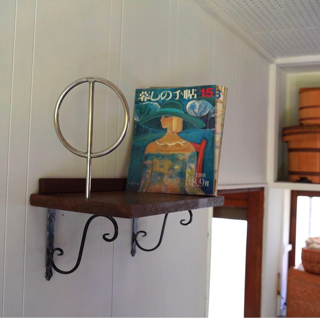 antique【wall shelf】シャビー　ブラケット　飾り棚　欅　無垢材