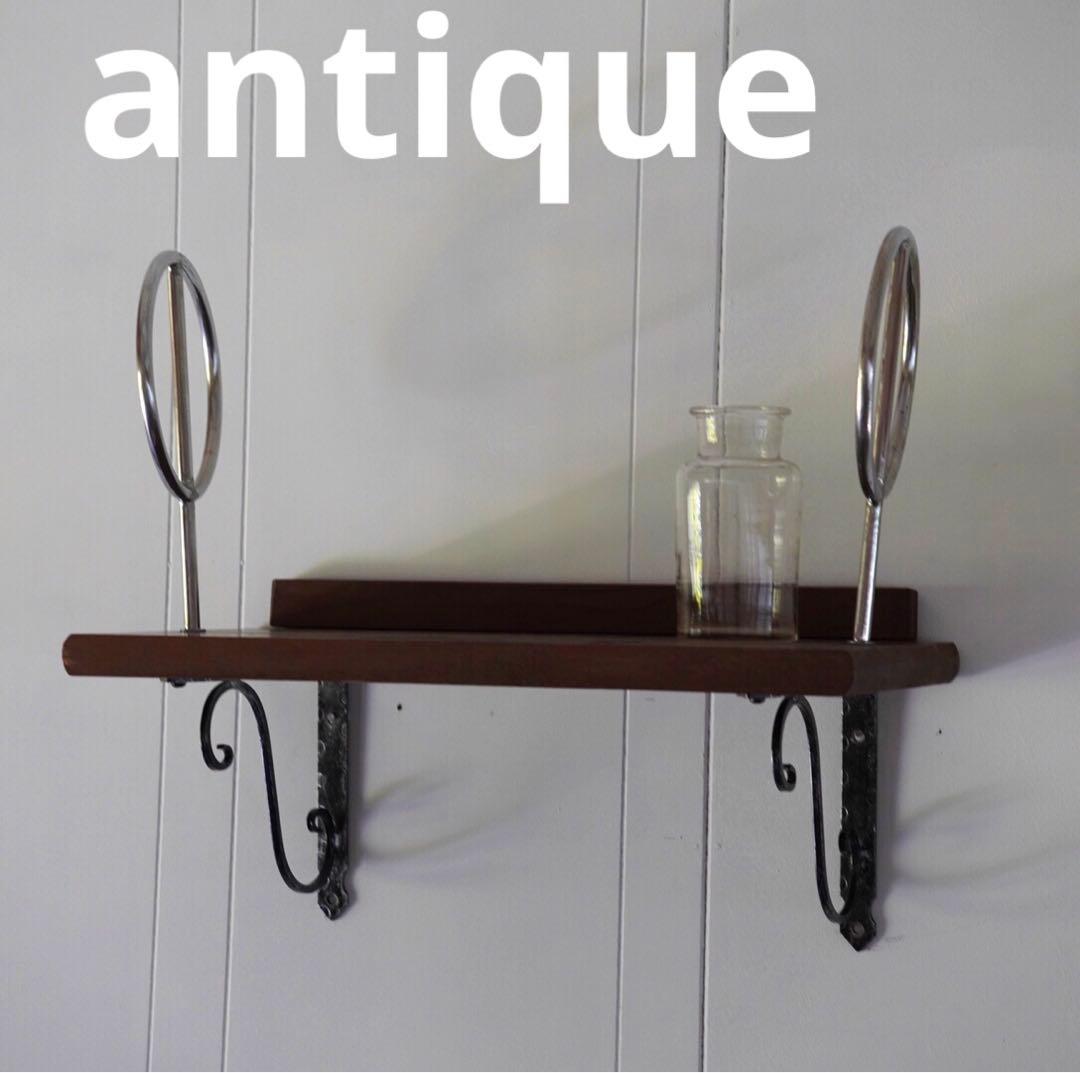 antique【wall shelf】シャビー　ブラケット　飾り棚　欅　無垢材