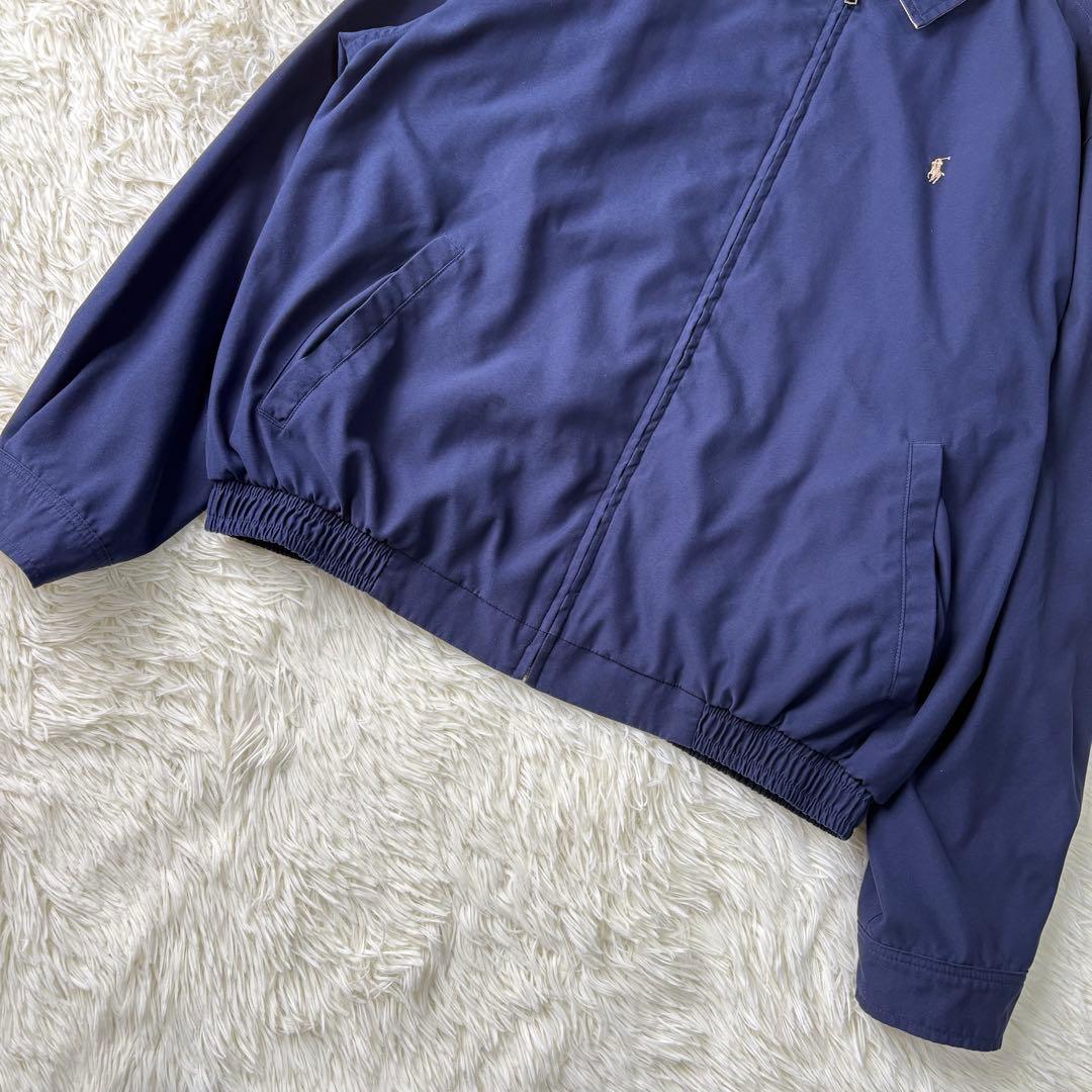 美品90s ポロバイラルフローレン　ピーススキン　スイングトップ　ネイビー　L