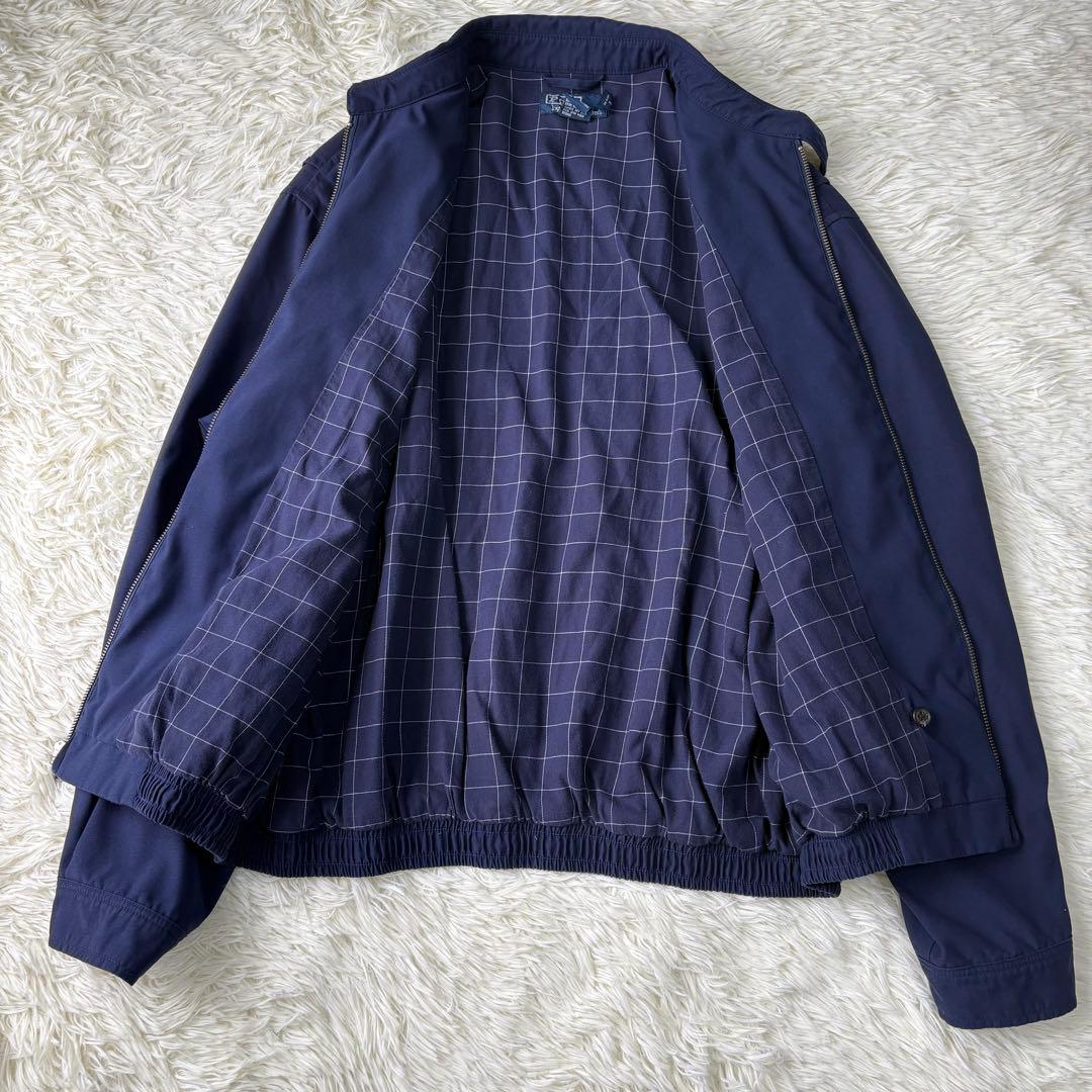 美品90s ポロバイラルフローレン　ピーススキン　スイングトップ　ネイビー　L