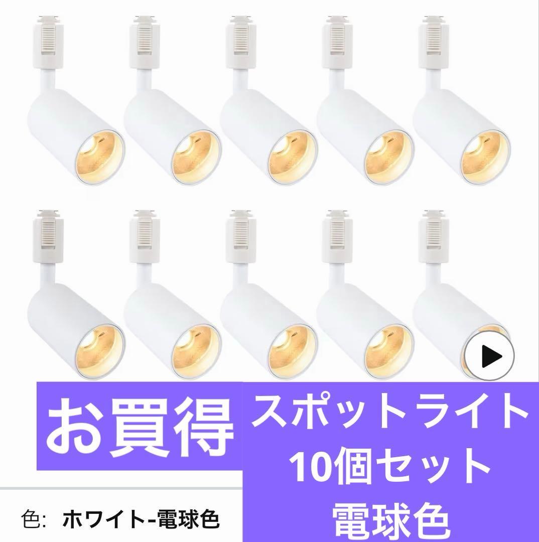 ダクトレール用スポットライトLED 10個セット　ホワイト