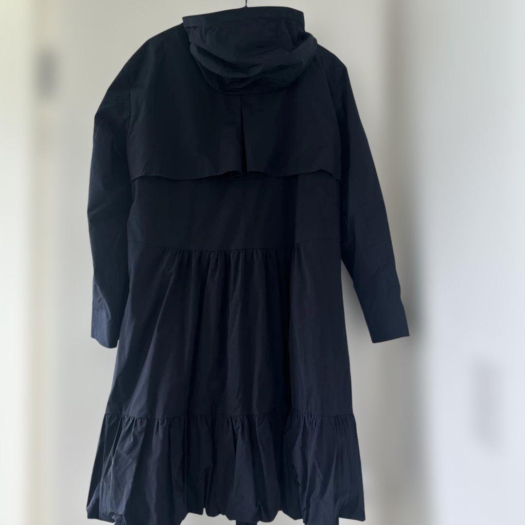 【美品】ボーダーズアットバルコニー ティアードコート　ブルゾン 38 ネイビー