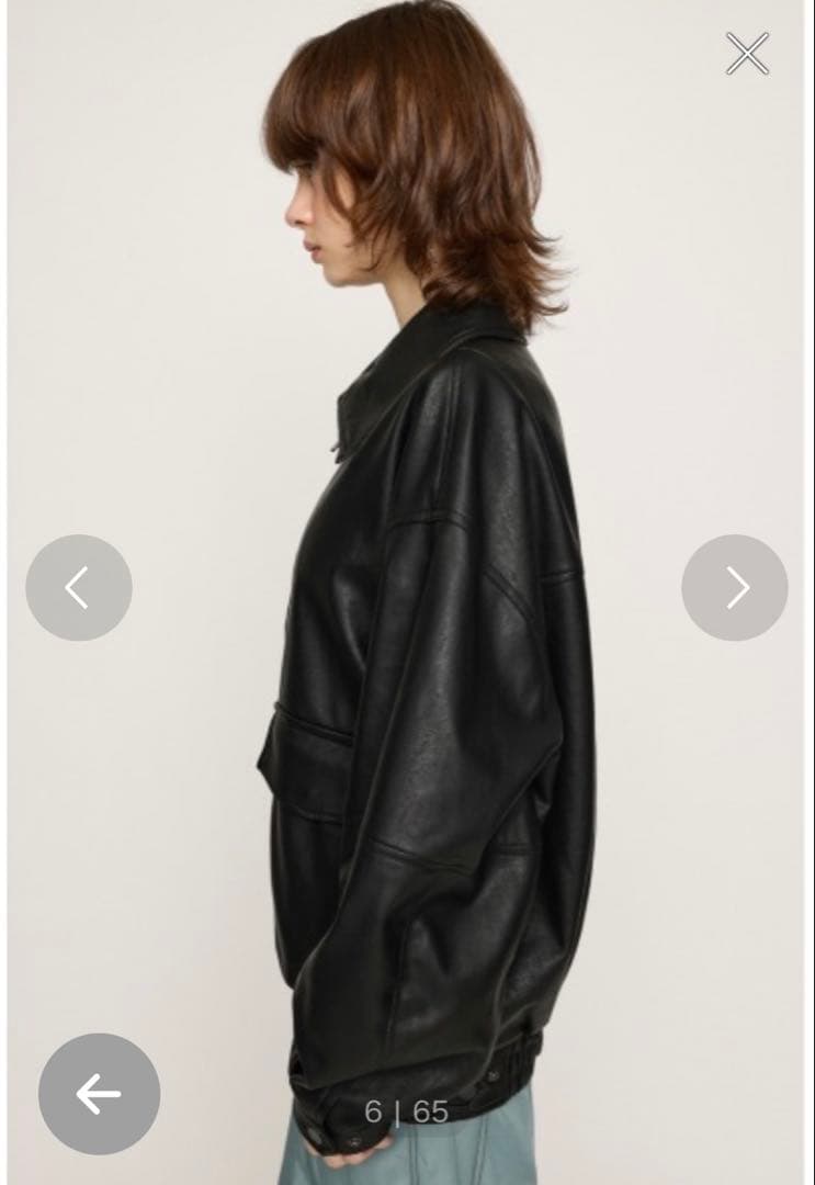美品　SLY FAUX LEATHER ZIP UP ブルゾン　レザージャケット