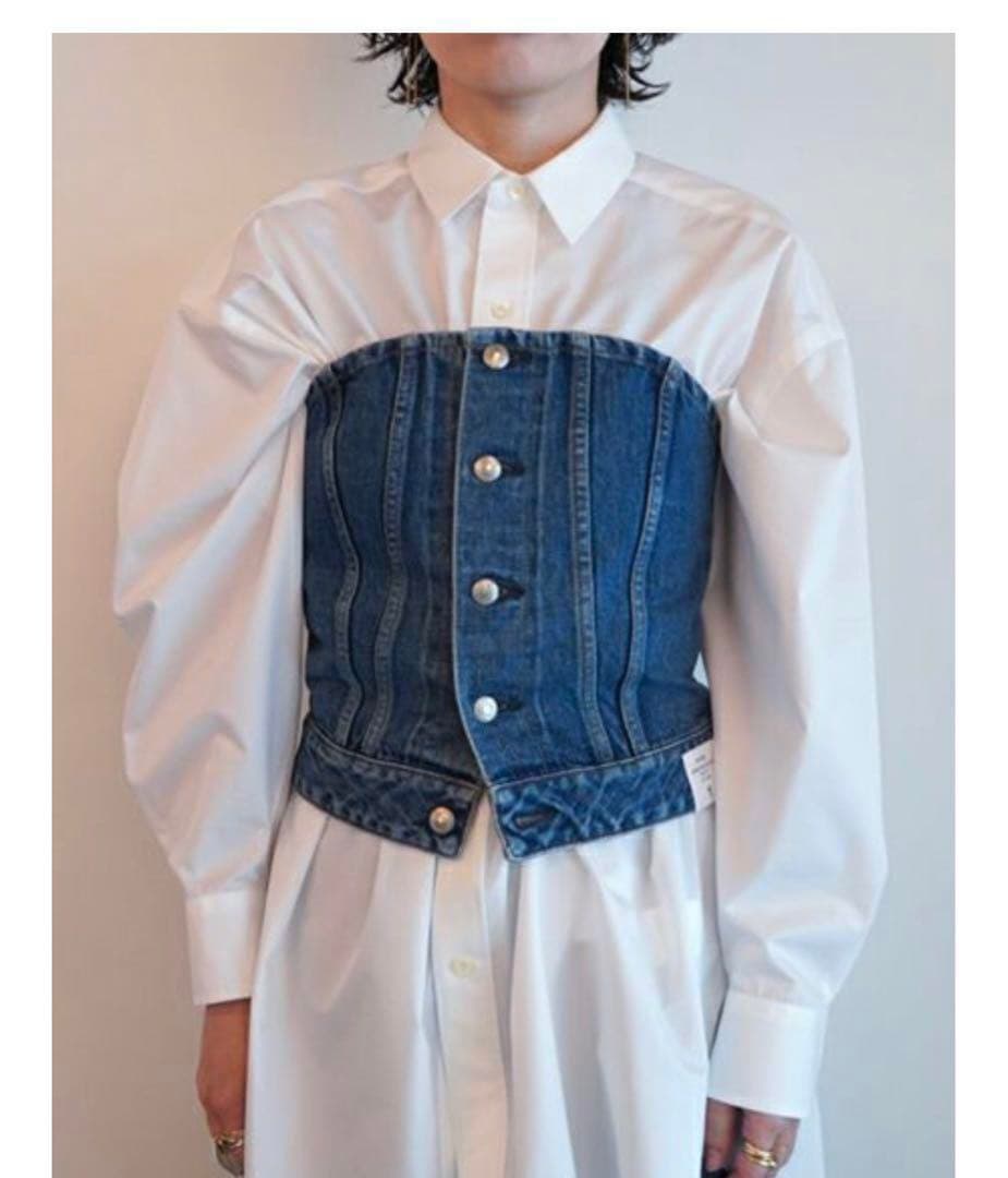 HYKE ハイク DENIM STRAPLESS TOP デニム ビスチェ