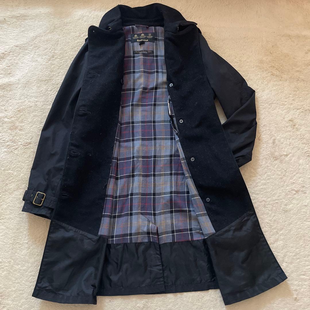 Barbourバブアー トレンチコート ロング オイルジャケット 黒 40