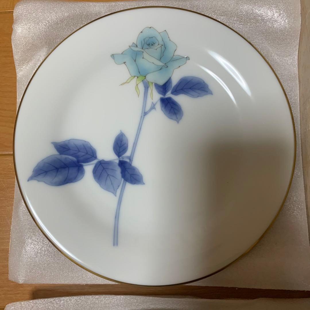 新品 香蘭社 ローズ バラ 薔薇 金彩 デザートプレート 皿 5枚
