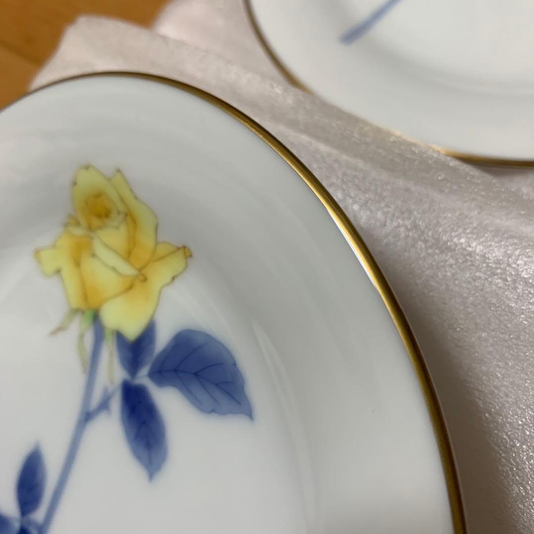 新品 香蘭社 ローズ バラ 薔薇 金彩 デザートプレート 皿 5枚