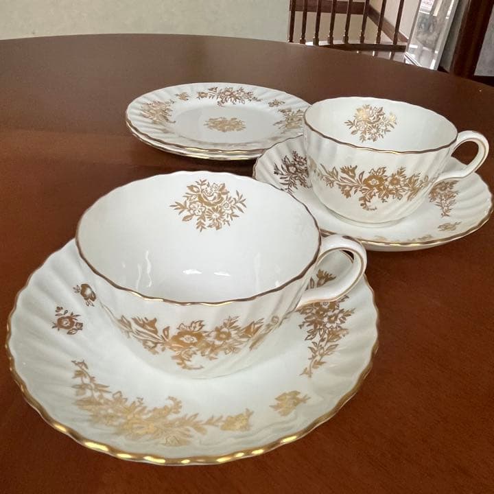 【レア美品】ミントン★ゴールドフラワー★トリオ　ペア