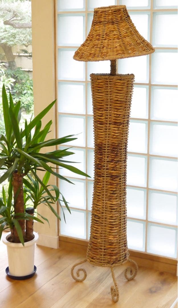 インテリア照明フロアランプ◆ナチュラル間接アジアンバリ雑貨オブジェ和ライト家具