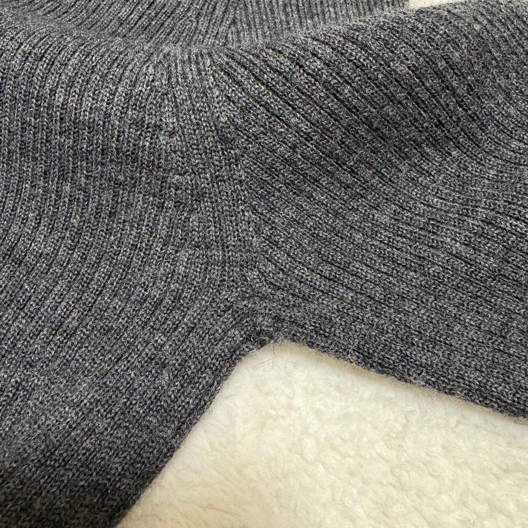 美品　Yohji Yamamoto ハイネック　ジップ　ニット　パープル