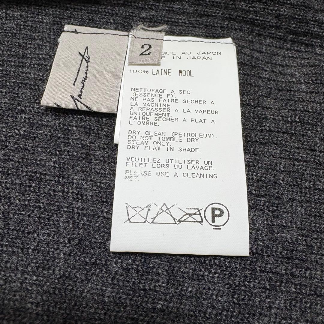 美品　Yohji Yamamoto ハイネック　ジップ　ニット　パープル