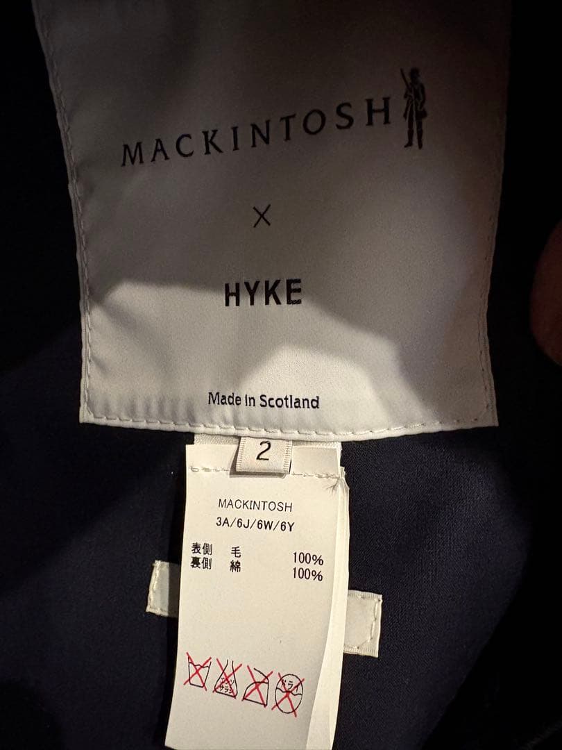 極美品 Mackintosh HYKE ゴム引きトレンチコート サイズ2