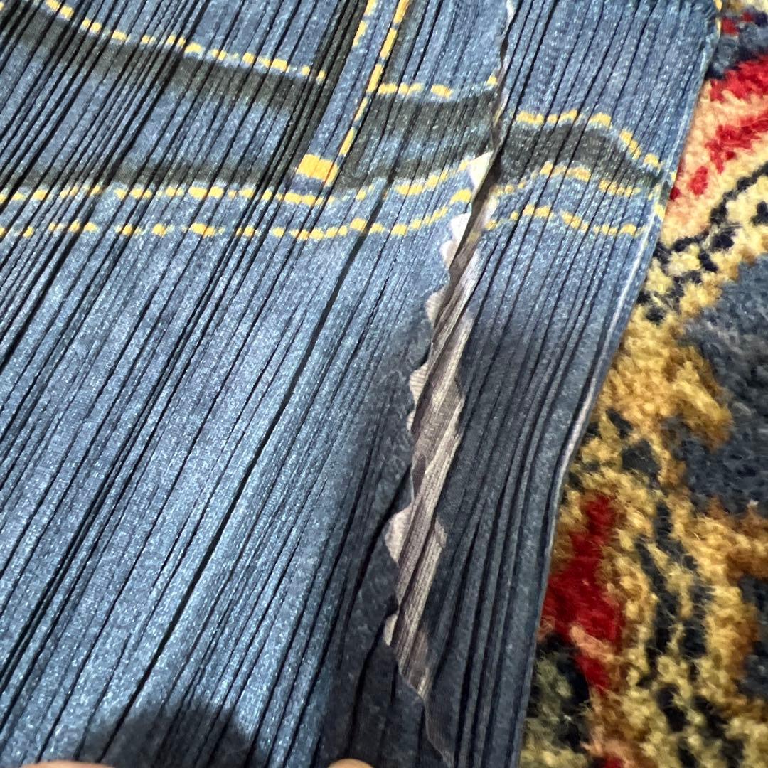 PLEATS PLEASE ISSEY MIYAKE デニム柄パンツ