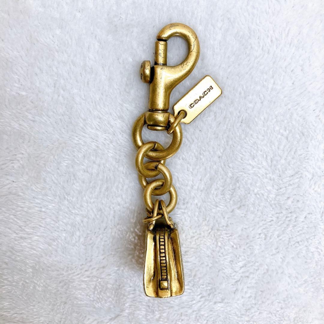✨美品✨COACH キーホルダー バッグチャーム バッグモチーフ ゴールド ロゴ