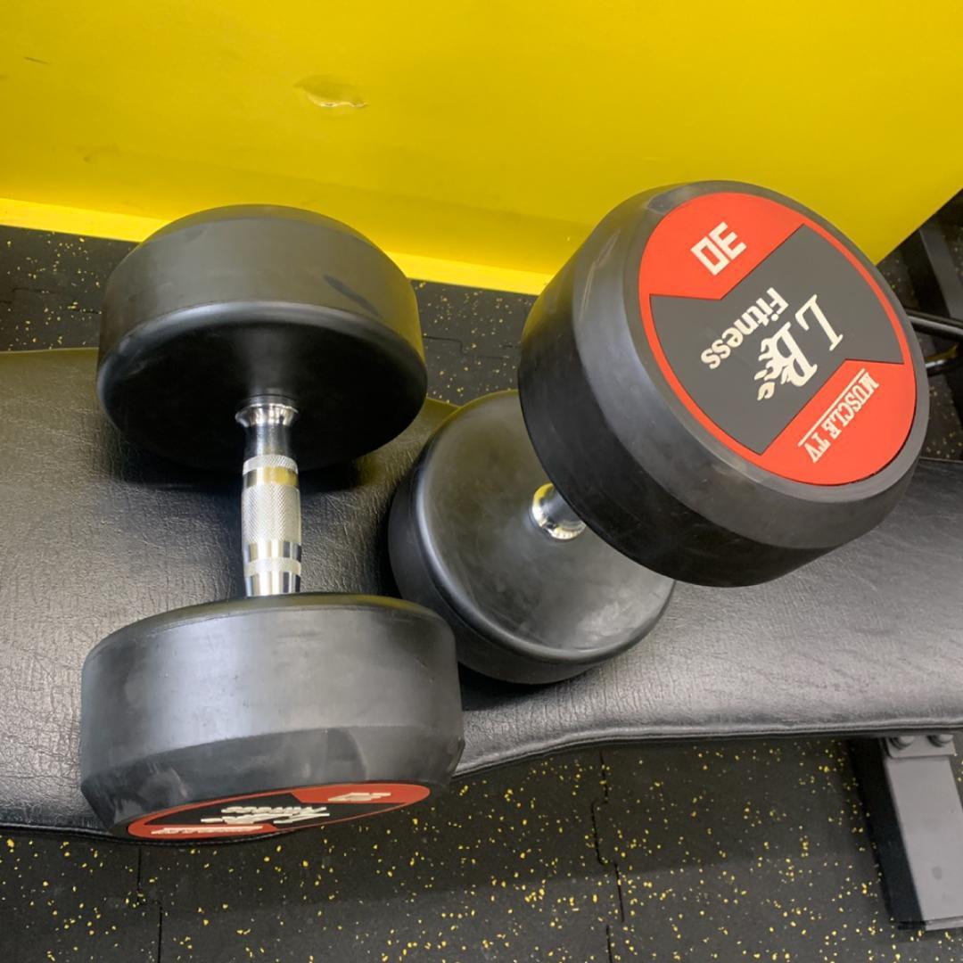 ラバーダンベル32.5kg×2個SET