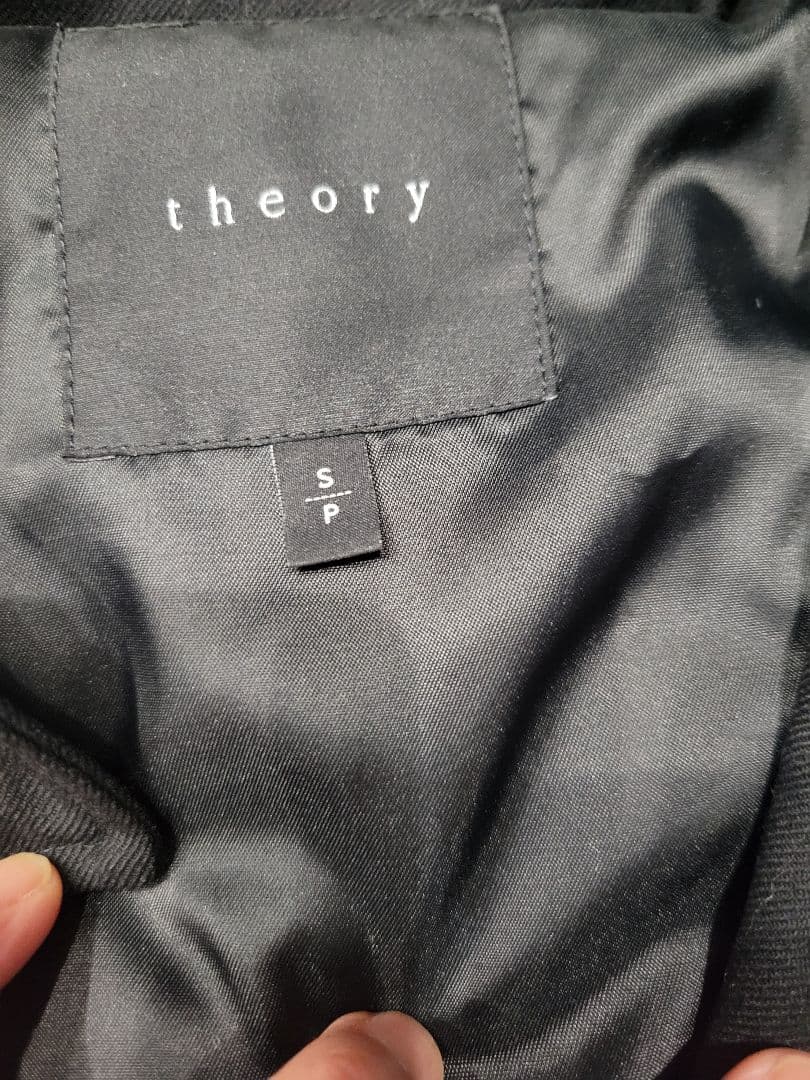 theory ブラック.ダッフルコート S/P