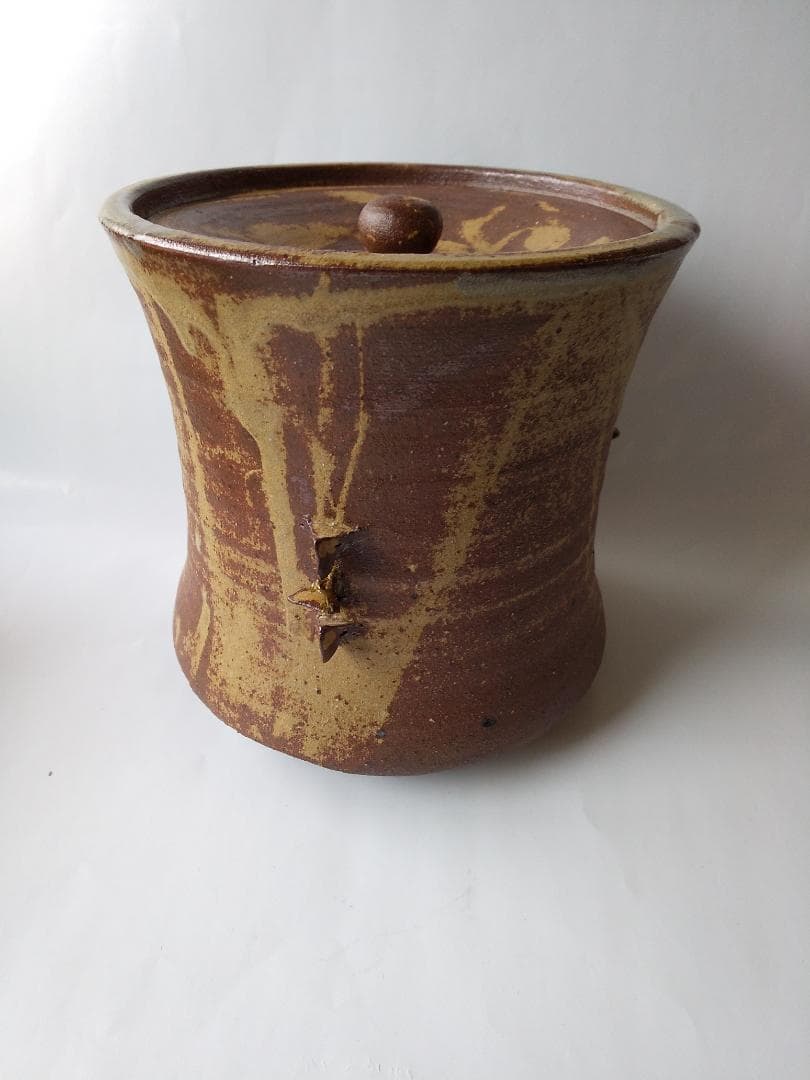 水指 小糸焼 飛騨小糸窯 長倉三朗 作 共箱 栞 茶道具 茶器 逸品 美品 です