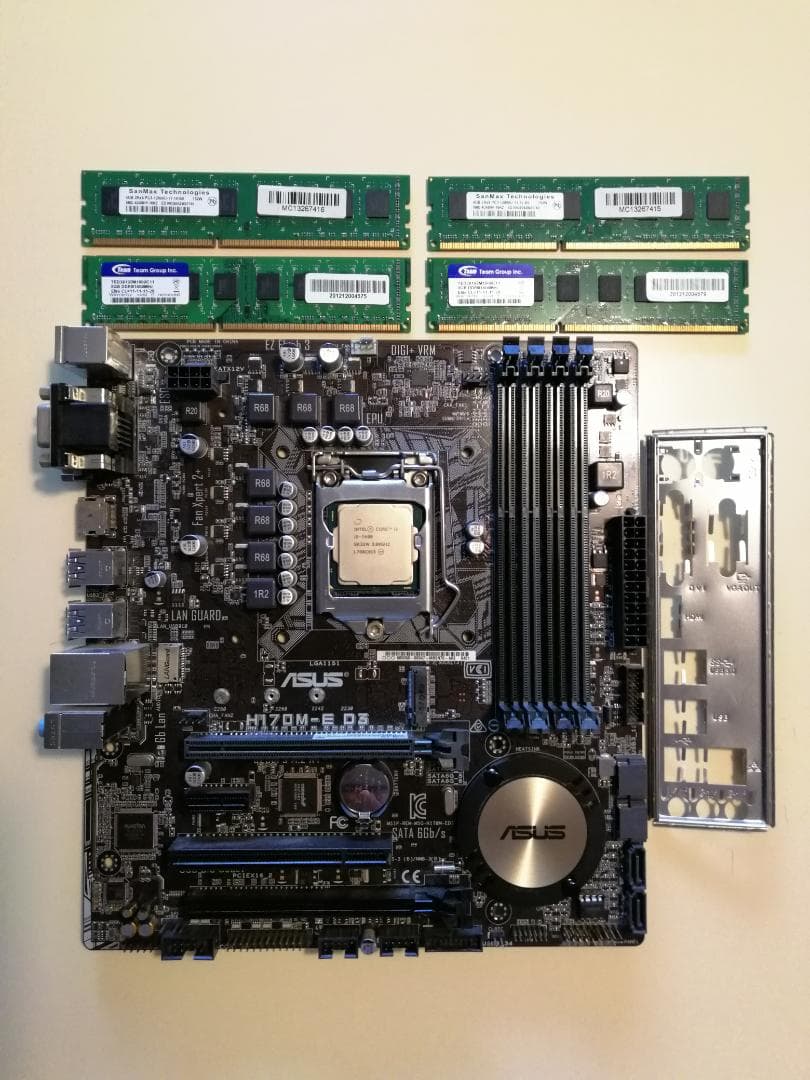 core i5 7400 ＋ ASUS H170M ＋ DDR3（計24GB）