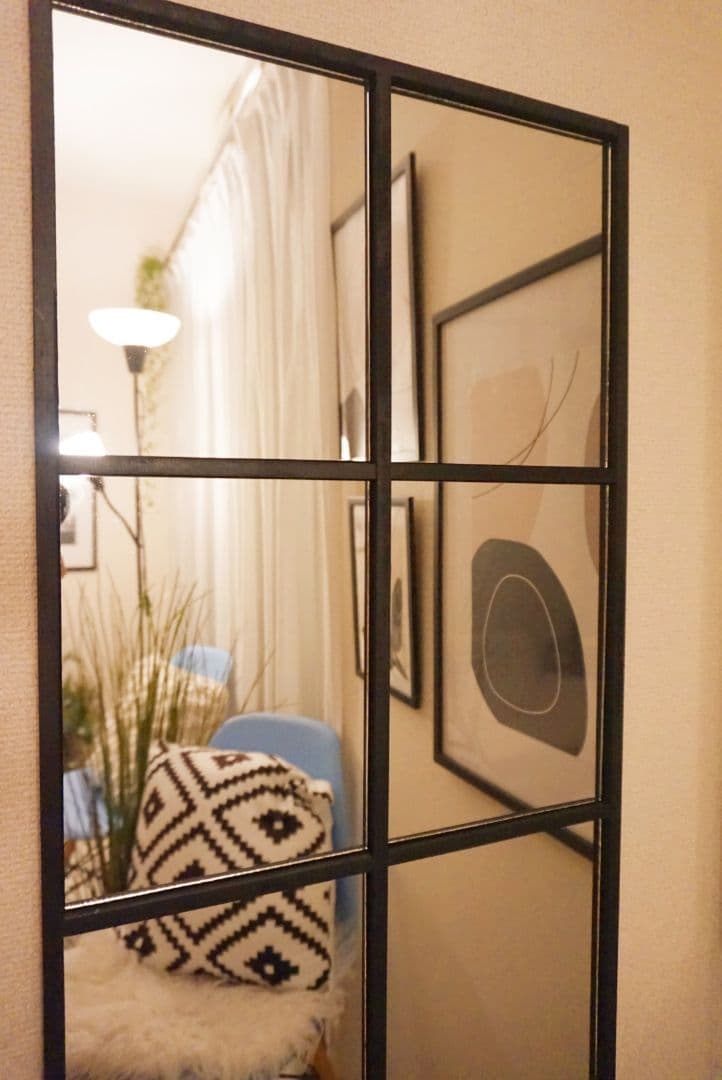 姿見　格子　大型ミラー