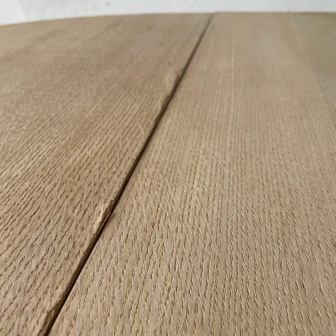 ビンテージ ラウンドエクステンションダイニングテーブル 剥離