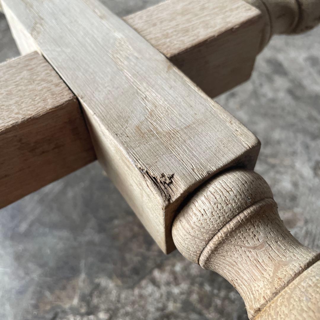 ビンテージ ラウンドエクステンションダイニングテーブル 剥離