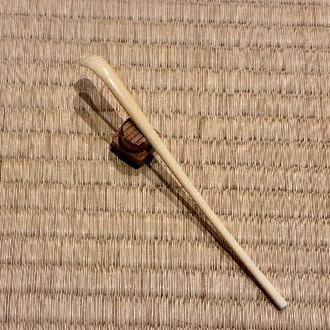 茶道具　節なし（げ）茶杓　16.5cm　時代物