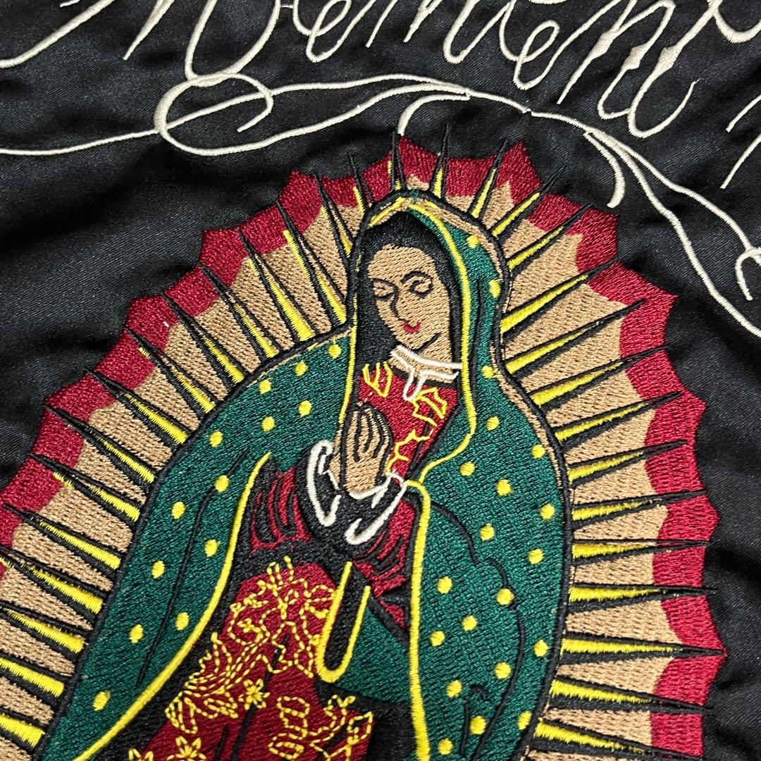 614 BLACK FLAME マリア刺繍スカジャン Memento Mori